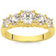 2ct Lab Created Diamond 5-Stone Engagement Anniversary Ring 14K Yellow Gold