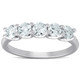 1 Ct Five Stone EX3 Lab Grown Diamond Wedding Ring 14k White Gold EX3 Lab Grown