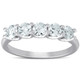 1 Ct Five Stone EX3 Lab Grown Diamond Wedding Ring 14k White Gold EX3 Lab Grown