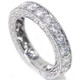 1 5/8ct Lab Created Diamond Ring Vintage Aqntique Filigree 14K White Gold