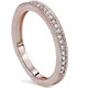 VS 1/5ct Vintage Diamond Wedding Milgrain Ring 14K Rose Gold