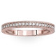 VS 1/5ct Vintage Diamond Milgrain Wedding Ring | 14K Rose Gold