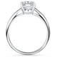 1 1/2ct Cushion Diamond Solitaire Engagement Ring 14k White Gold Lab Grown