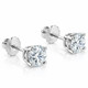 1 1/4 CT T.W. 14K White Round Cut Studs Earrings With Screw Backs