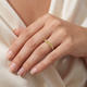 1Ct Fancy Yellow Diamond Five Stone Wedding Ring 14k Gold Lab Grown