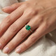 1 3/4Ct Cushion Emerald & Diamond Ring Gold Lab Grown