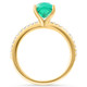 1 3/4Ct Cushion Emerald & Diamond Ring Gold Lab Grown 1 3/4Ct Cushion Emerald & Diamond Ring Gold Lab Grown