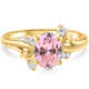 1 3/4Ct Pink Topaz & Diamond Deco Ring Gold Lab Grown 1 3/4Ct Pink Topaz & Diamond Deco Ring Gold Lab Grown