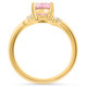 1 3/4Ct Pink Topaz & Diamond Deco Ring Gold Lab Grown 1 3/4Ct Pink Topaz & Diamond Deco Ring Gold Lab Grown