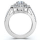 1 1/2Ct Double Halo Diamond Engagement Ring 14k Gold Lab Grown