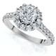 1 1/2Ct Halo Diamond Engagement Ring 14k Gold Lab Grown