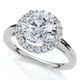 Certified 1 3/4Ct Halo Round Cut Diamond Engagement Ring 14k Gold Lab Grown