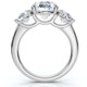 Certified 6Ct Three Stone Oval Diamond Anniversary Engagement Ring Lab Grown 14k