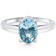 1 1/2Ct Oval Blue Topaz Solitaire Anniversary Ring 10k Gold