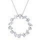 3Ct Multi Shape Ferra Diamond Circle Pendant 14k Gold Necklace 18"