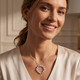 3Ct Multi Shape Ferra Diamond Circle Pendant 14k Gold Lab Grown Necklace 18"