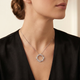 3Ct Multi Shape Ferra Diamond Circle Pendant 14k Gold Necklace 18"