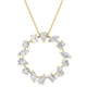 3Ct Multi Shape Ferra Diamond Circle Pendant 14k Gold Lab Grown Necklace 18"