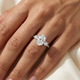 Certified 3 1/4Ct Oval Diamond Engagement Ring 14k Gold Lab Grown