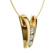 1/2Ct Three Stone Diamond Pendant Gold Women's 18" Necklace Lab Grown