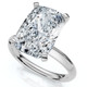 Certified 5Ct Elongated Cushion Diamond Engagement Ring Lab Grown