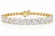 13Ct Marquise Diamond Tennis Bracelet 14k Gold Lab Grown 7"