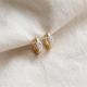 2Ct TW Oval Diamond Hoops 14k Gold Lab Grown Huggie Earrings