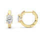 2Ct TW Oval Diamond Hoops 14k Gold Lab Grown Huggie Earrings