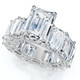 Certified 15.50Ct Emerald Cut Diamond Engagement Ring 14k Gold Lab Grown