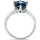 2ct Blue Diamond Solitaire Engagement Ring 14K White Gold Lab Grown