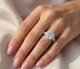Certified 5 1/2 cttw Diamond Engagement Ring 14k White Gold Lab Grown