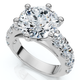 Certified 5 1/2 cttw Diamond Engagement Ring 14k White Gold Lab Grown