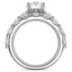 Certified 6ct Diamond Engagement Wedding Ring Set 14K White Gold Lab Grown