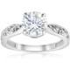 1 1/2ct Solitaire Diamond Engagement Ring 14K White Gold Lab Grown