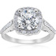 3 ct Diamond Cushion Halo Vintage Engagement Ring 14k White Gold Lab Grown 3 ct Diamond Cushion Halo Vintage Engagement Ring 14k White Gold Lab Grown