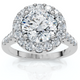 2Ct Diamond Engagement Ring 14k White Gold Lab Grown