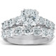 3 Ct Diamond Engagement Wedding Bridal Ring Set14k White Gold Lab Grown 3 Ct Diamond Engagement Wedding Bridal Ring Set14k White Gold Lab Grown