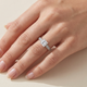 1 1/4Ct Princess Cut Diamond Engagement Ring 14k White Gold Lab Grown