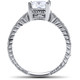 1 1/4Ct Princess Cut Diamond Engagement Ring 14k White Gold Lab Grown