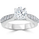 2Ct Diamond Engagement Ring Cathedral Setting 14k White Gold Lab Grown