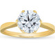 1 1/2 Ct Solitaire Diamond Micro Prong Engagement Ring 14k Yellow Gold Lab Grown