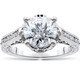 Certified 2 1/3Ct Diamond Engagement Ring 14k White Gold Lab Grown
