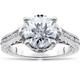 Certified 2 1/3Ct Diamond Engagement Ring 14k White Gold Lab Grown