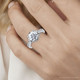 Certified 2 1/3Ct Diamond Engagement Ring 14k White Gold Lab Grown