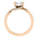 1 /4Ct Oval Diamond Engagement Ring (1ct center) 14k Rose Gold Lab Grown