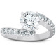 Certified 3 Ct Diamond Engagement Ring Twisted Band 14k White Gold Lab Grown