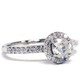 1Ct Halo Diamond Engagement Ring 14k White Gold Lab Gromwn Prong Set