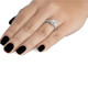 1Ct Halo Diamond Engagement Ring 14k White Gold Lab Gromwn Prong Set