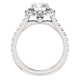 Certified 2 1/2Ct Halo Diamond Round Engagement Ring 14k White Gold Lab Grown