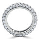 2 1/6ct Pave Diamond Eternity Wedding Anniversary Ring 14k White Gold Lab Grown